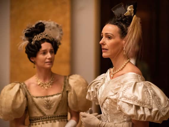 Lady De Hagemenn (Polly Maberly), Anne Lister (Suranne Jones). Picture: Lookout Point/HBO/James Stack