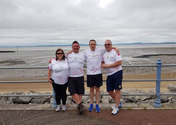 Ben with support team of Gaynor Thompson, Gary Hawksworth and Mark Milsom.
