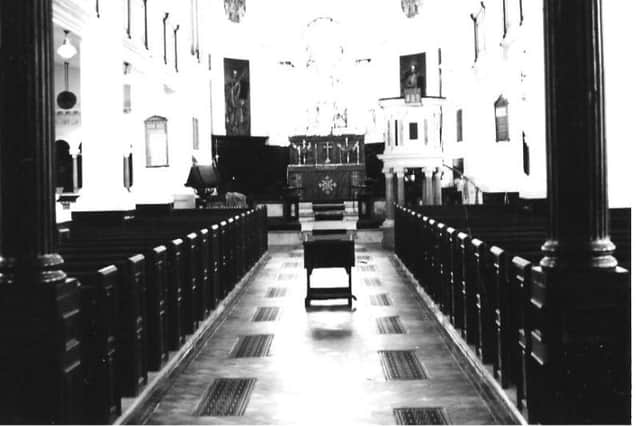 Inside of the church back in the 1960s