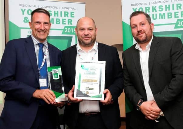 Winners: YES Energy Solutions CEO Duncan McCombie, John Bradbury (head of delivery) and Jamie Robson (MD of JNR Contracting).