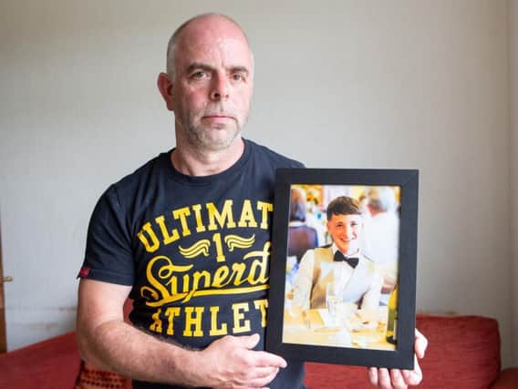 Robert Brown, dad of murdered Jamie Brown, at home in Lee Mount, Halifax