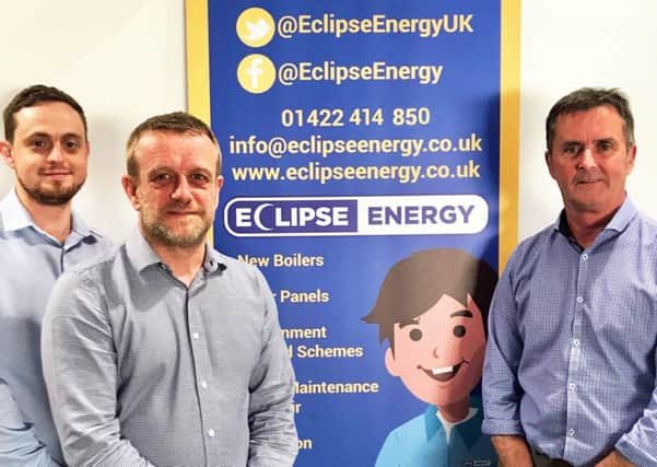 Super savers: Paul Arthur, Matt Wilkinson and Mark Bannister of Eclipse Energy.
