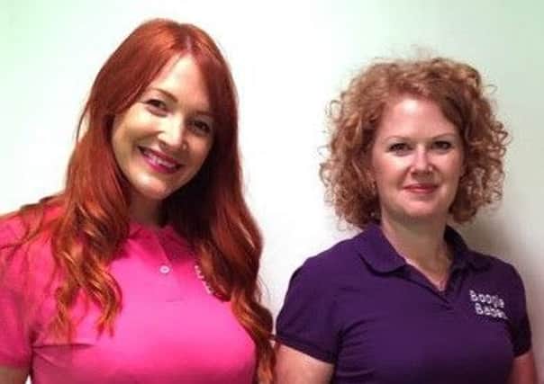Booming Boogie Babes: Marcia Brierley, Halifax franchisee, is pictured with Brighouse-based company founder Lisa McCann.