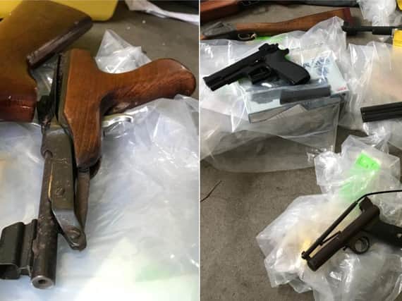 Guns handed in as part of West Yorkshire's Police firearms surrender (August 2019) Picture from West Yorkshire Police