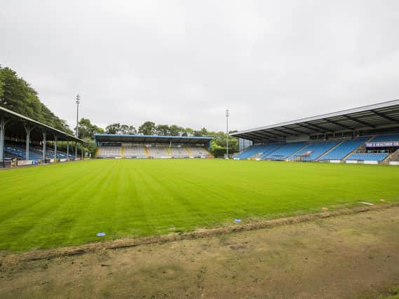 The new pitch at the Shay Stadium before it encountered problems