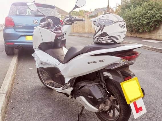 Scooter seized by police (Picture by West Yorkshire Police's Road Policing Unit)