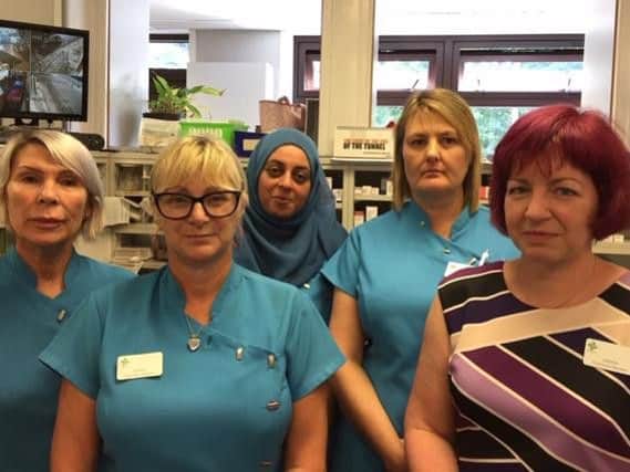 Amanda Smith, Manager at Heath Pharmacy in Halifax (far right) with her team.
