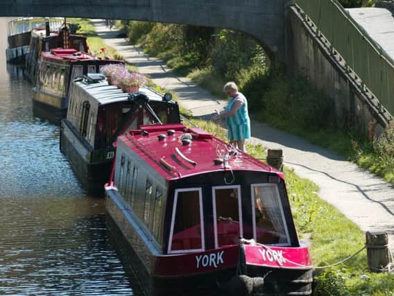 Youths have been seen throwing stones at boats in Calderdale