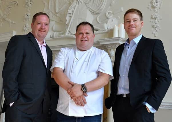 Alibi team: Assistant manager Jamie Hawkes, head chef Damian Collinson and general manager Andy Pritchard.