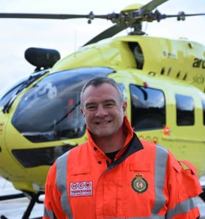 Pete Rhodes, from Sowerby Bridge, who is a paramedic with the Yorkshire Air Ambulance.
