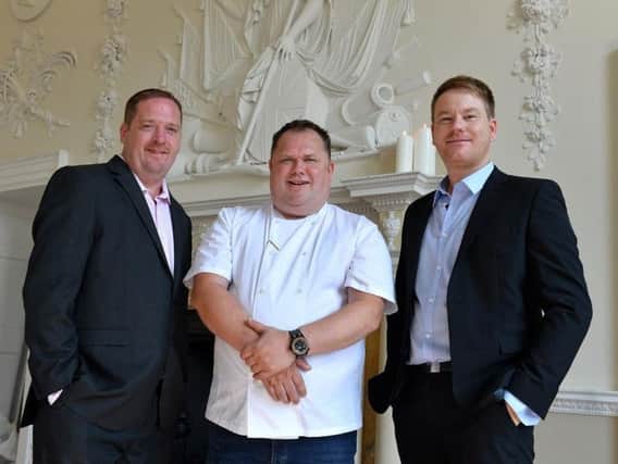 The new team at Alibi: Assistant Manager Jamie Hawkes, Head Chef Damian Collinson and General Manager Andy Pritchard