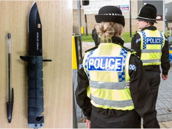 Knife seized by police in Halifax town centre (Picture West Yorkshire Police)