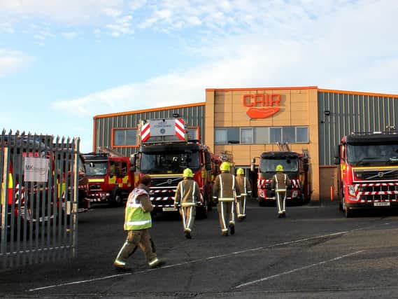 Picture sent in by CAIR who are letting firefighters use their site as they deal with fire at a neighbouring factory.