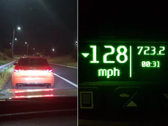 The speeding Audi driver on the M62(Picture WYP_PCWILLIS)