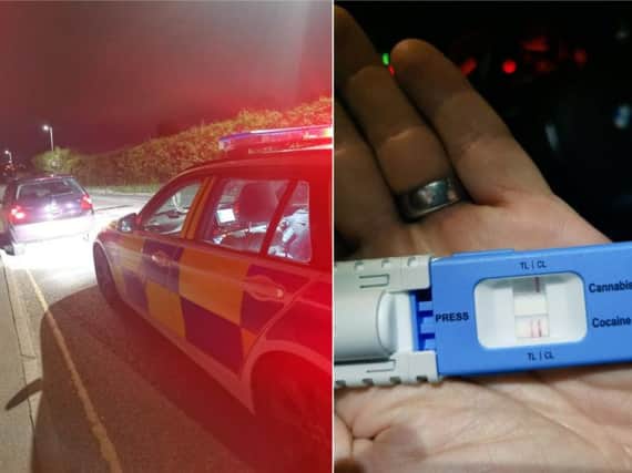 A driver failed a drugs test and was arrested by police (Picture West Yorkshire Road Policing unit)