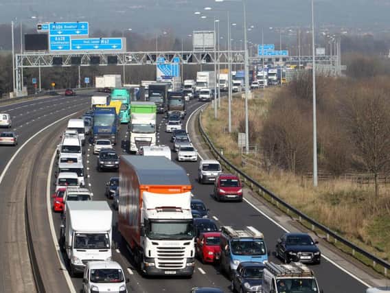The smart motorway system already in place on the M62