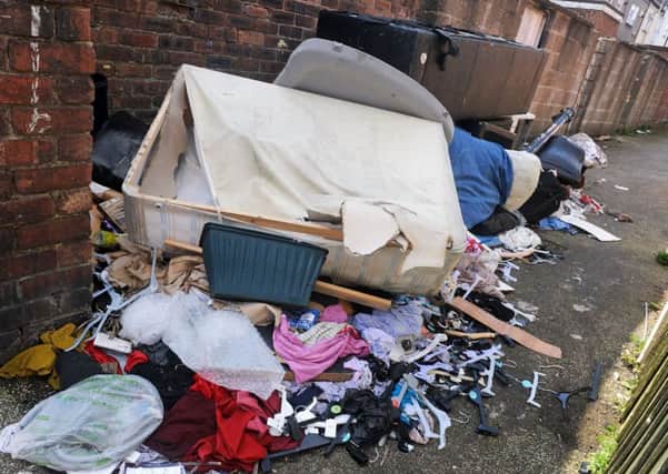 Fly-tipping mess