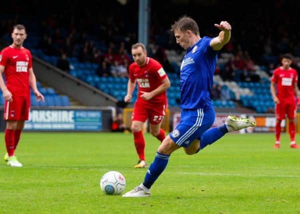 Actions from Halifax Town v Leyton Orient, at The Shay. Dayle Southwell