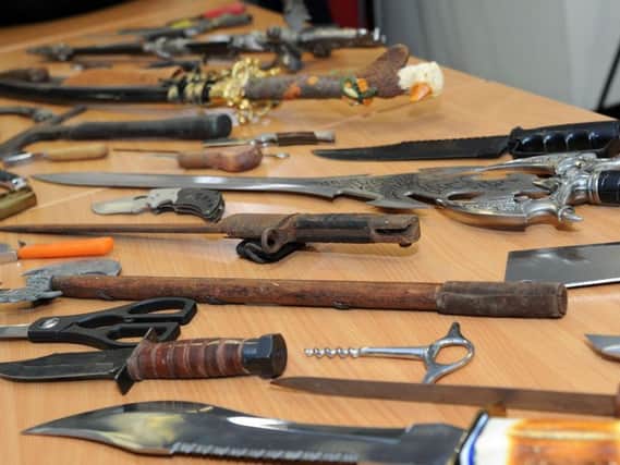 A weapons search was carried out in Halifax (Stock image of knives)