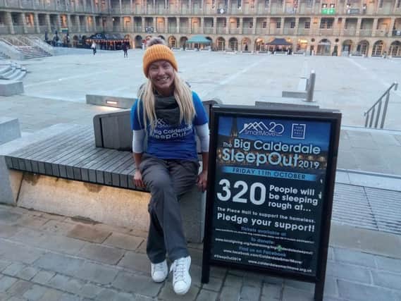 Beth Currie, the fundraising and marketing manager for the charity, at the Piece Hall