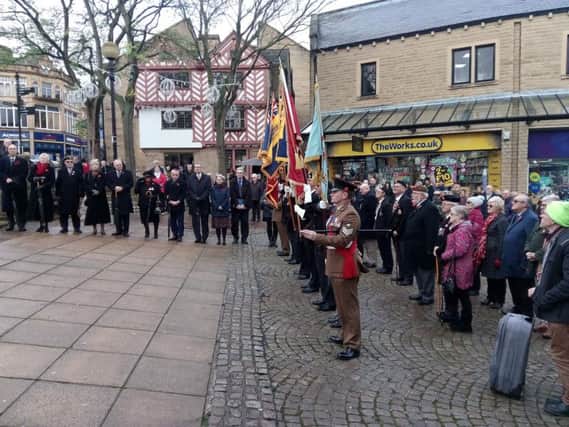 Remembrance Day service in Halifax town centre