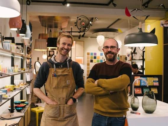 Tim Shillitoe, left, and Jim Leach, right, founded Wood and Wire after meeting on a "big night out". (Picture by Sarah Mason)