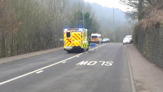 The scene of the accident on the A646 Burnley Road.