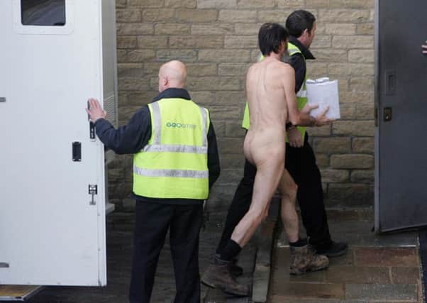 The Naked Rambler was allowed to give evidence wearing no clothes.