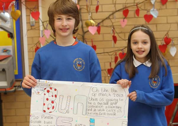 Lucas Newsome and Beth Slattery have raised money for Overgate Hospice and Forget Me Not Trust, by holding a bun sale. Luddenden Dene Primary School.