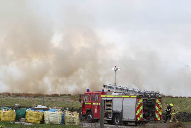 Moor Fire on Blackstone Edge, Cragg Vale.