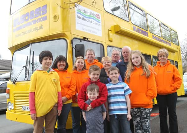 Launch of the double decker bus in Southowram, for the community and youth work, belonging to Calderdale Methodist Circuit.