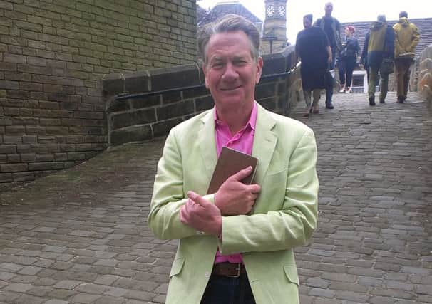 Michael Portillo filming for the BBC Great British Railway Journeys.