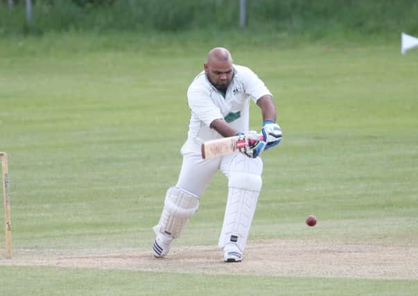 Mohammed Basharat batting for Bridgeholme last weekend