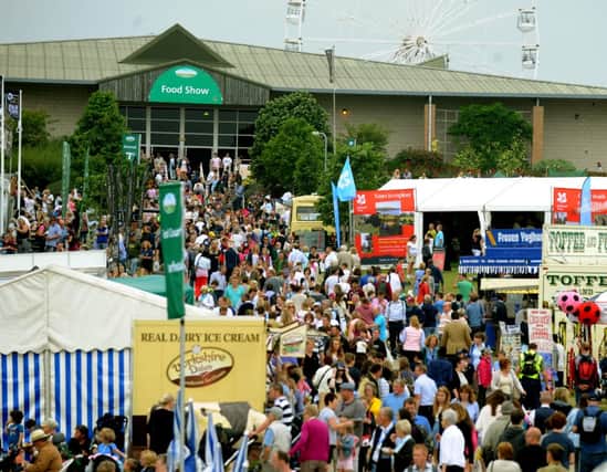 10/7/13  The large crowds at the Great Yorkshire Show.