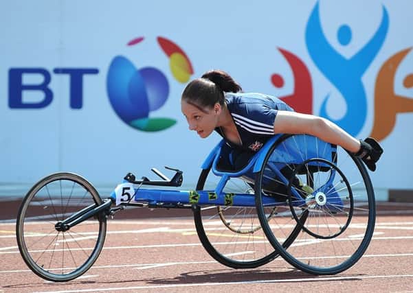 Georgina Oliver, from Rastrick, in action at the BT Paralympic World Cup held in Manchester.