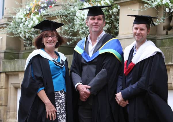 From  the left are Pam Warhurst, Chris Sands and Christopher Bailey