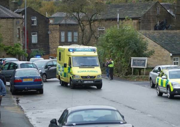 The scene of an accident on Rochdale Road, Walsden, on Monday October 21, 2013. Photo by Paul Thorpe