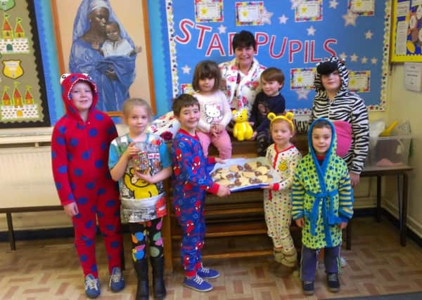 Children in Need fundraising at St Joseph's Primary School, Todmorden
