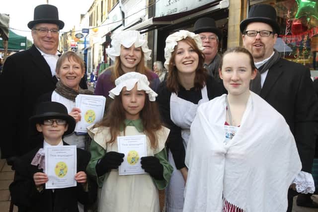 St Matthews Theatrical Society at the Victorian Christmas Markets in Brighouse Town