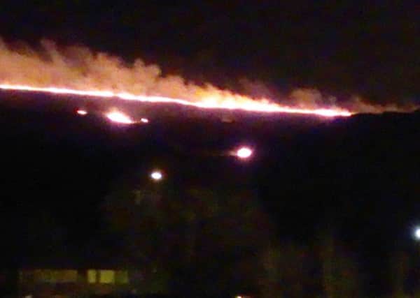 Moorland fire at Walsden