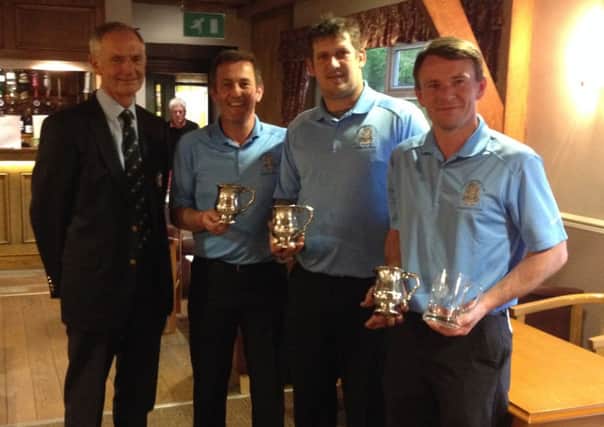 Winners: Yorkshire Union president John Shaw with, from the left, Frank Greaves, Dave Stafford and Mark Birkett.
