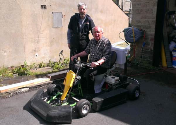 Trevor Duckworth going for the world record of building the world's fastest toilet. Pictured with Paul Cumpstone