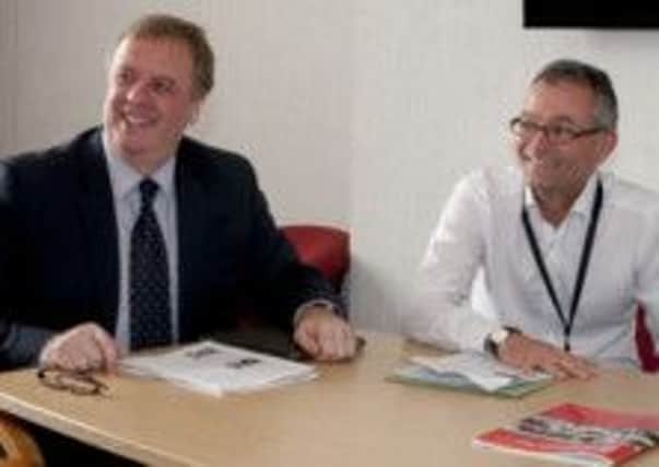 West Yorkshire Police and Crime Commissioner Mark Burns-Williamson (left) and his chief executive Fraser Sampson
