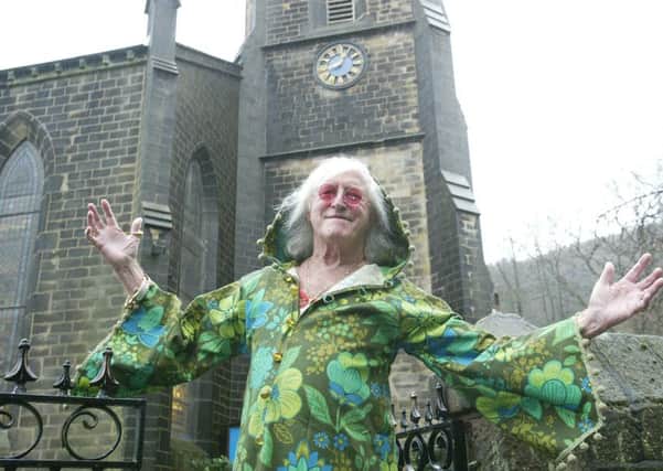Jimmy Savile (pictured) visiting St John's church, Cragg Vale