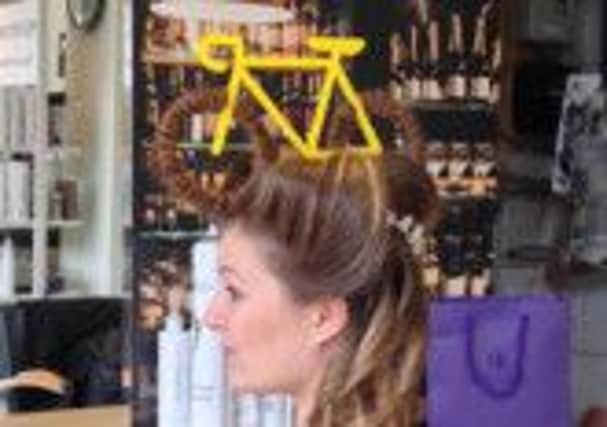 Hairdresser Katie Worrall's Tour de France-style haircut.