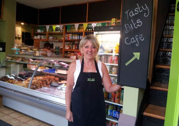 Owner Julie Richards at the Tasty Bite Deli, West Vale
