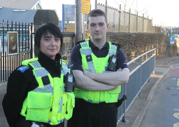 Pictured are PCSO Carolyn Endecott and PC Andy Bingham