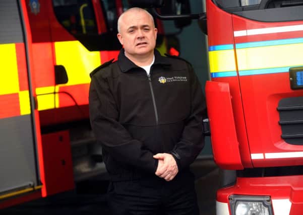 6 january 2014.
West Yorkshire Fire Service Assistant Chief Officer Dave Walton at Birkenshaw Fire HQ.