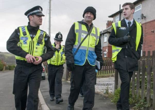 The police are recruiting volunteers, like Callum Gomes (front right)