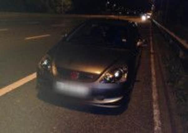 The driver of this vehicle was stopped by police after driving dangerously on the M62